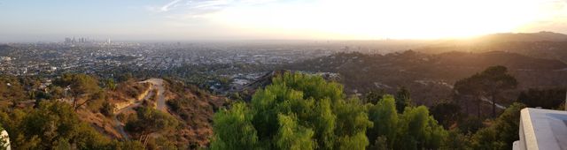 Golden sunset in Griffith Observatory, Los Angeles