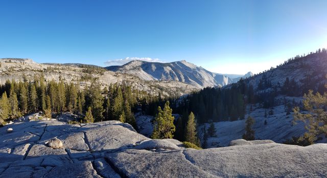 Yosemite with endless mass of granite