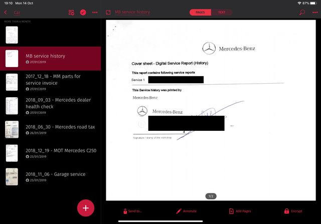 Example of scanned documents