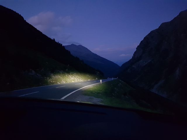 Down to St. Moritz via Fluela pass