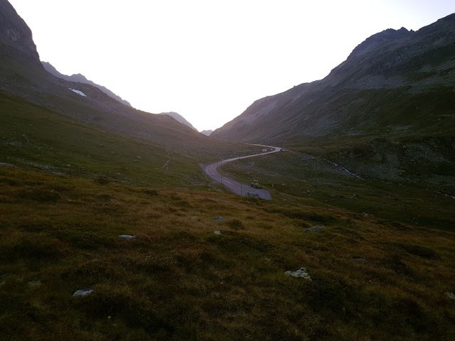 Down to St. Moritz via Fluela pass