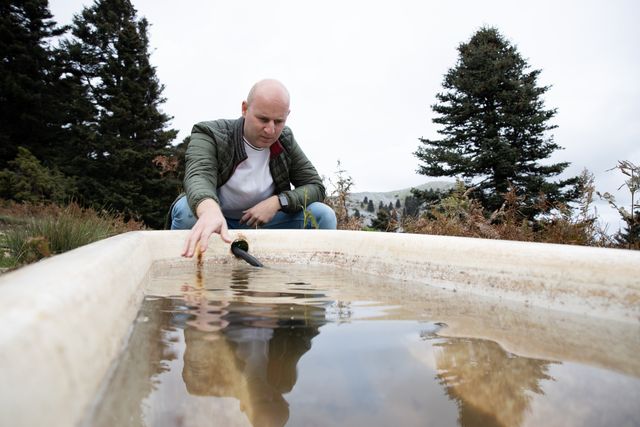 Found a bath on the way to Dirfi mountain
