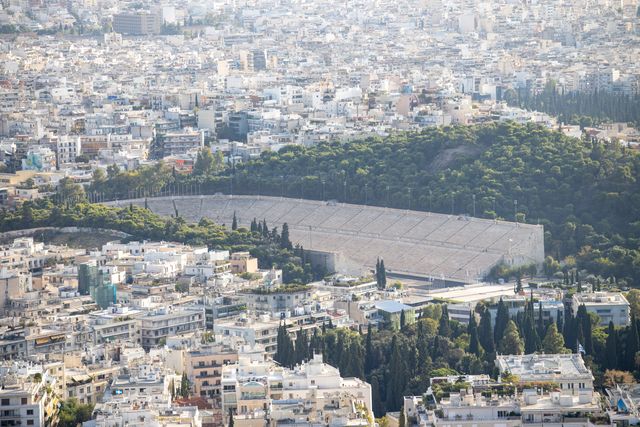 Panathenaic Stadium viewed from Lycabettus