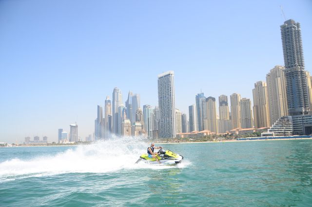 Riding jet ski in JBR