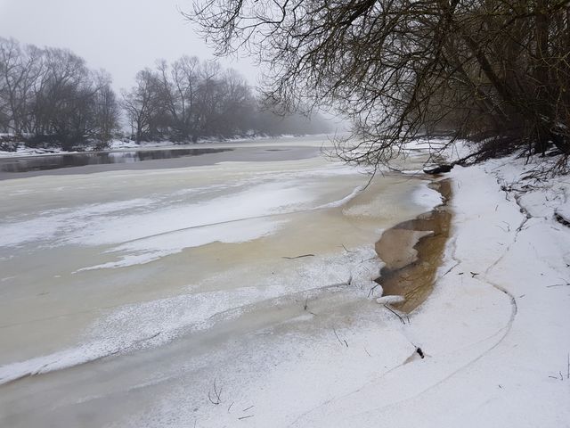 Melting snow and ice