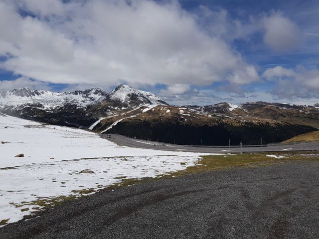 Driving curvy roads in Pyrenees