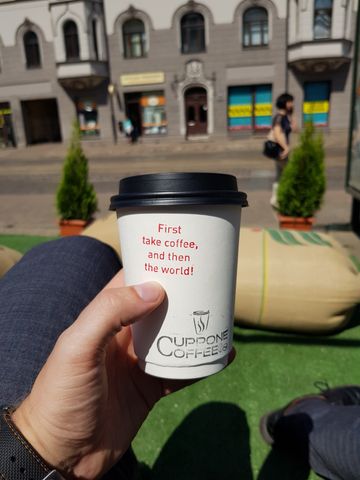 First take coffee and then the world